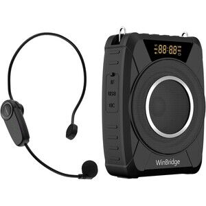 Winbridge 20W Wireless Bluetooth Voice Amplifier w/ Wireless Microphone Headset
